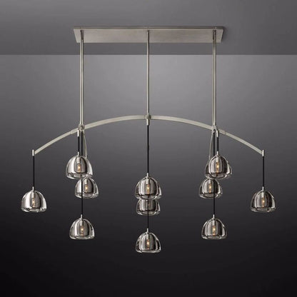 Hemispherical Linear Dining Room Chandelier 72''
