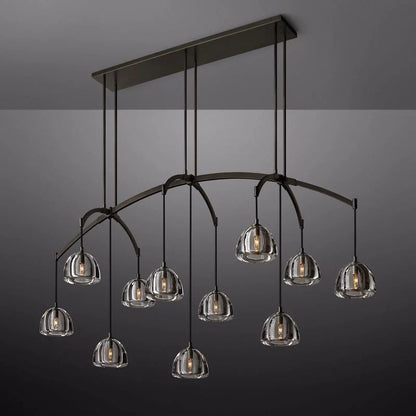 Hemispherical Linear Dining Room Chandelier 72''