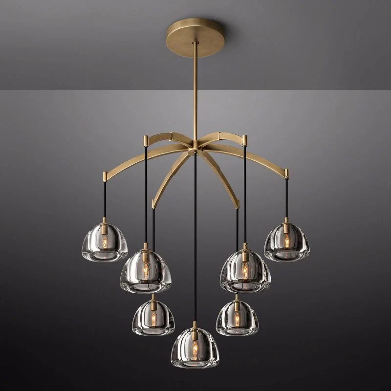 Hemispherical Round Chandelier 36'' For Living Room