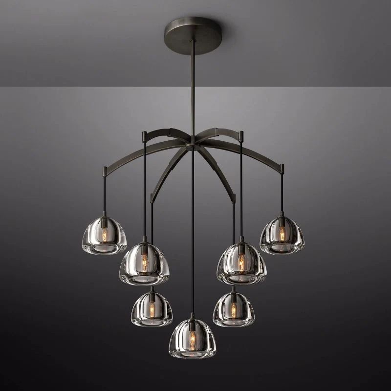 Hemispherical Round Chandelier 36'' For Living Room