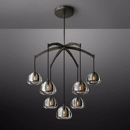 Hemispherical Round Chandelier 36'' For Living Room