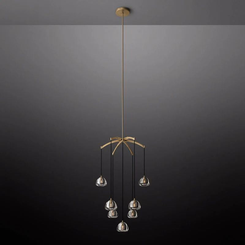 Hemispherical Round Chandelier 36'' For Living Room
