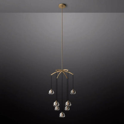 Hemispherical Round Chandelier 36'' For Living Room