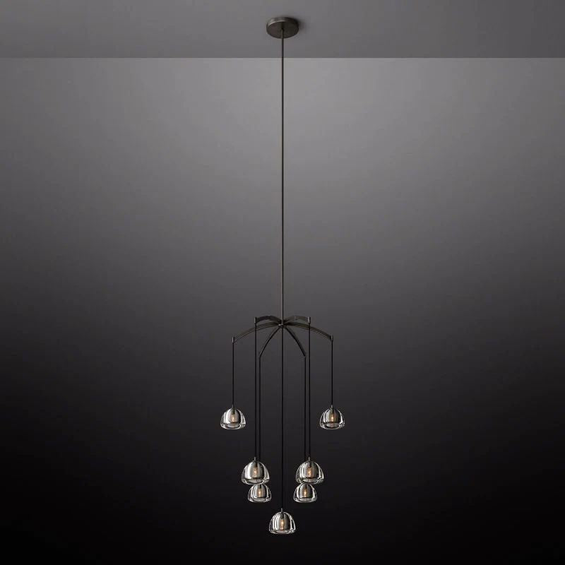 Hemispherical Round Chandelier 36'' For Living Room