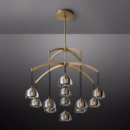 Hemispherical Round Living Room Chandelier 48''