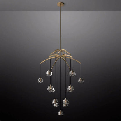Hemispherical Round Living Room Chandelier 60''