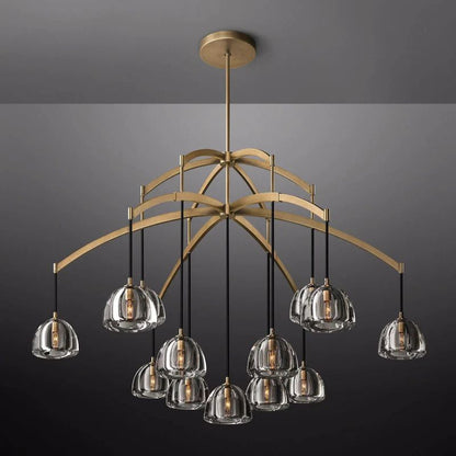 Hemispherical Round Living Room Chandelier 60''