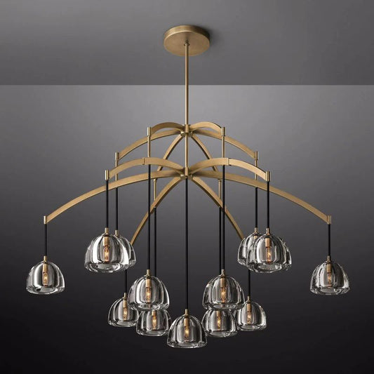Hemispherical Round Living Room Chandelier 60''