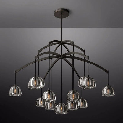 Hemispherical Round Living Room Chandelier 60''