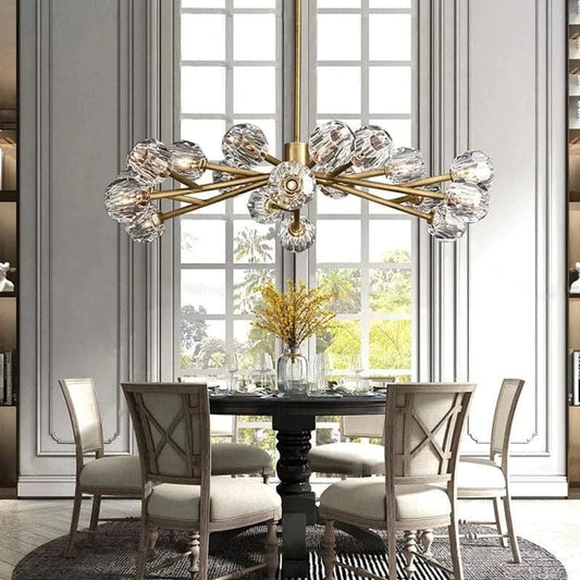 Kristina Glass Round Chandelier 36"