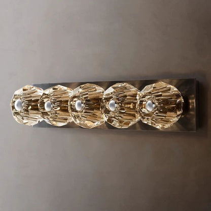Kristina Clear Glass Linear Grand Bathroom Wall Sconce