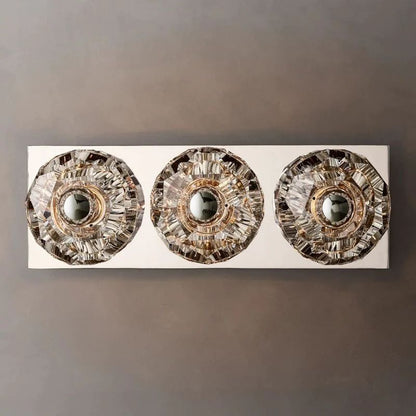 Kristina Clear Glass Linear Short Bathroom Wall Sconce