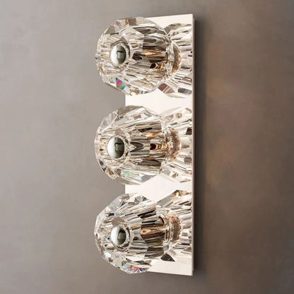 Kristina Clear Glass Linear Short Bathroom Wall Sconce