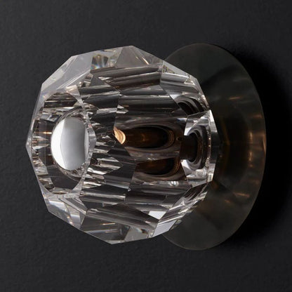 Kristina Clear Glass Petite Bedroom Wall Sconce