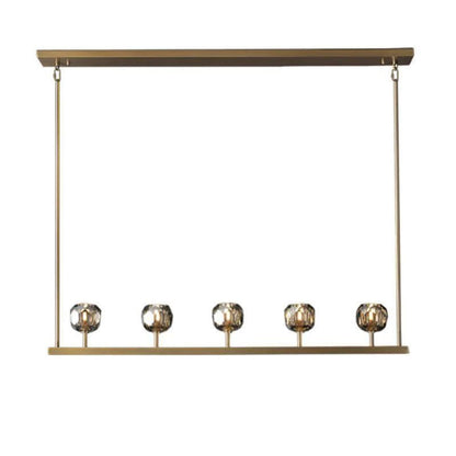 Kristina Glass Linear  Dining Room Chandelier 48"