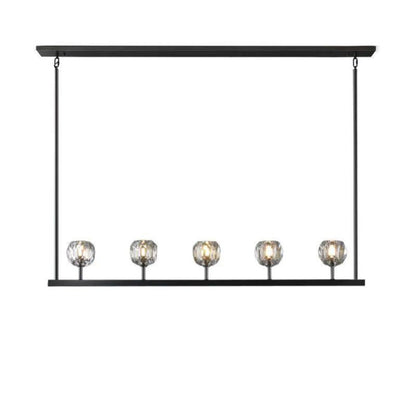 Kristina Glass Linear  Dining Room Chandelier 48"