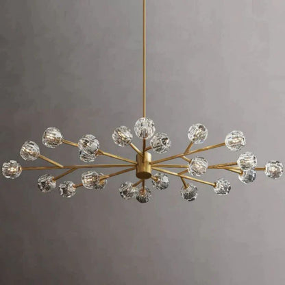 Kristina Glass Oval Chandelier 72"