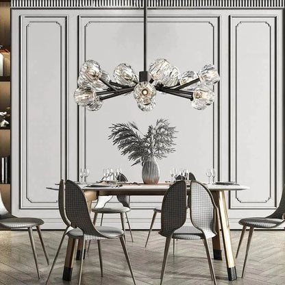 Kristina Glass Round Chandelier 36"