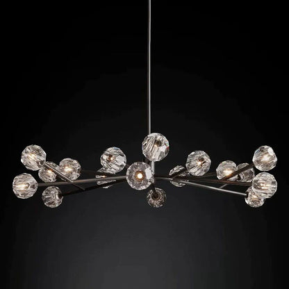Kristina Glass Round Dining Room Chandelier 60"