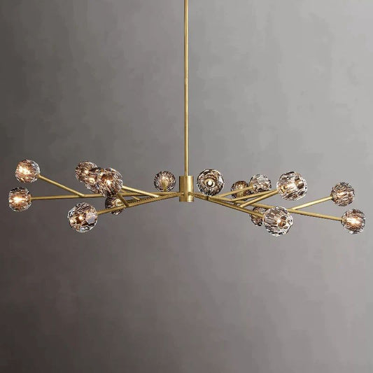 Kristina Glass Round Dining Room Chandelier 72"