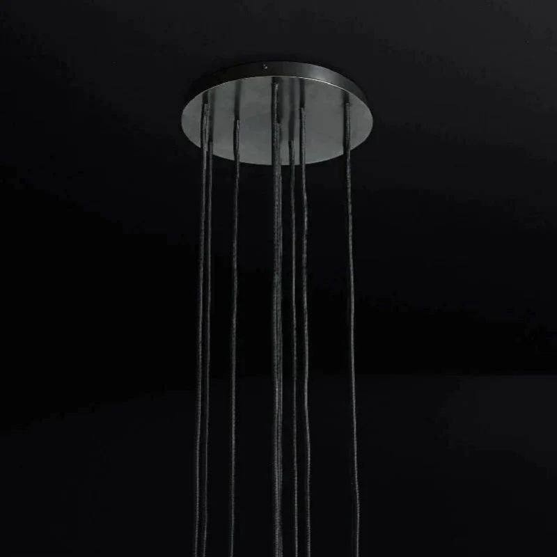 Kristina Glass Round Cluster Chandelier 14"