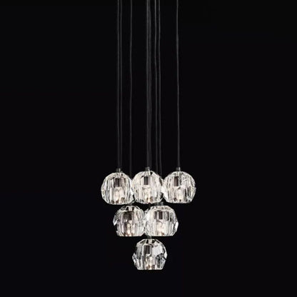 Kristina Glass Round Cluster Chandelier 14"