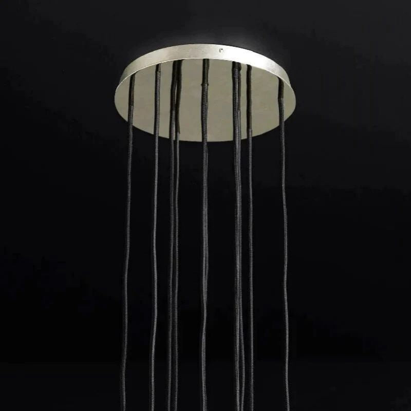 Kristina Glass Round Cluster Chandelier 14"