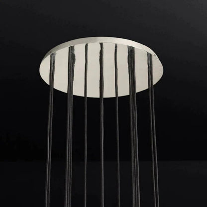 Kristina Glass Round Cluster Chandelier 19"