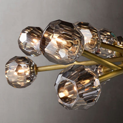 Kristina Smoke Glass Round  Dining Room Chandelier 24"