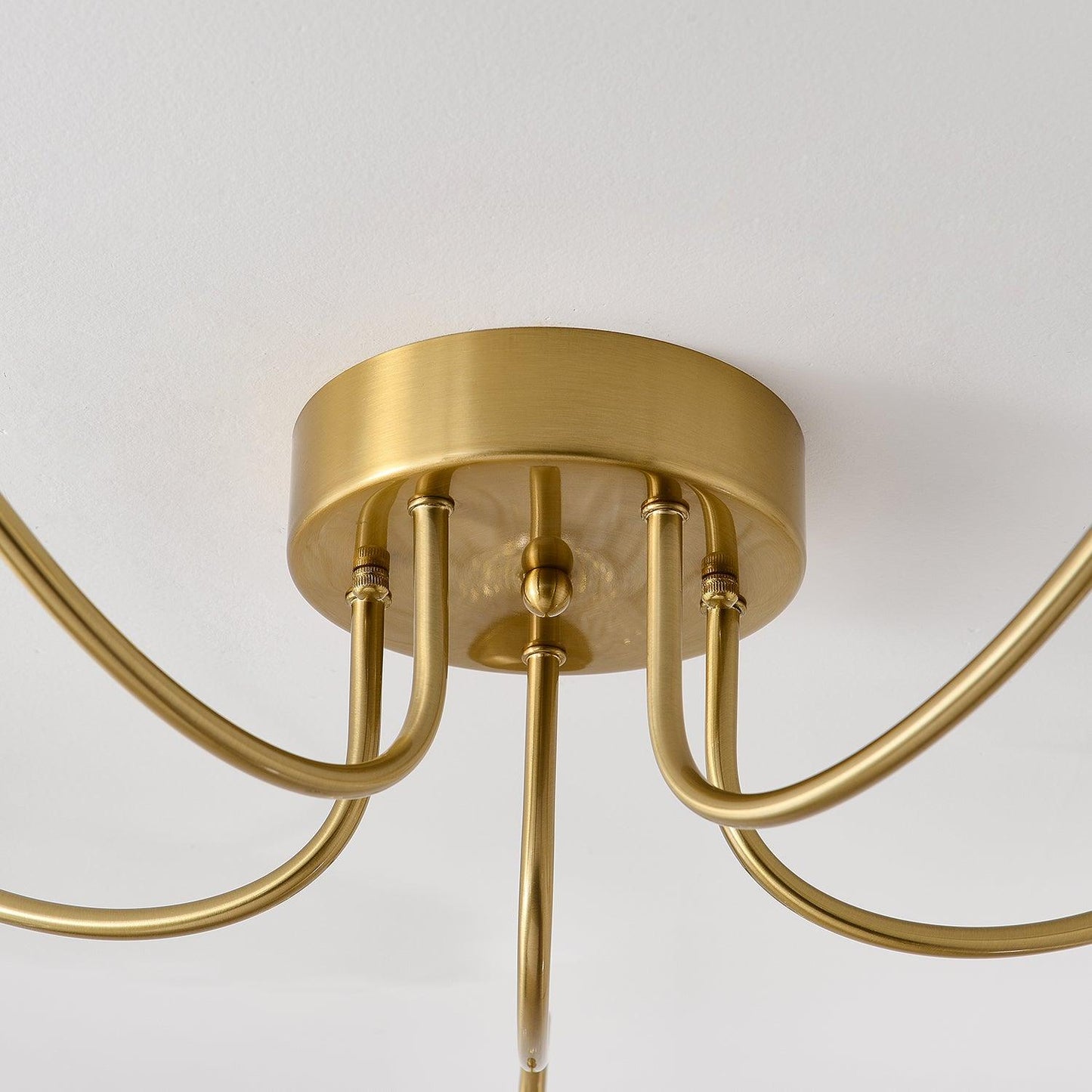 Glass Ceiling Lamp with Lotus Leaf Design