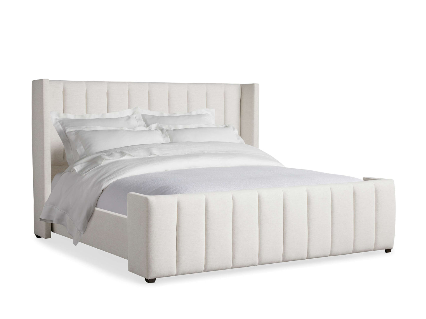 Wyller Channel-Stitched Bed with High Footboard