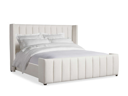 Wyller Channel-Stitched Bed with High Footboard