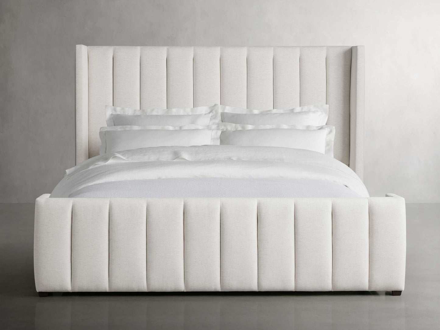 Wyller Channel-Stitched Bed with High Footboard