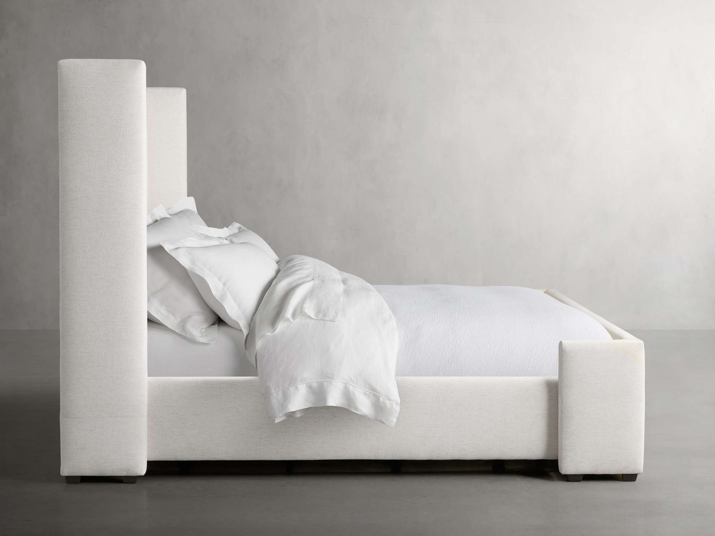 Wyller Channel-Stitched Bed with High Footboard