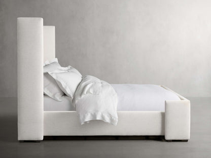 Wyller Channel-Stitched Bed with High Footboard