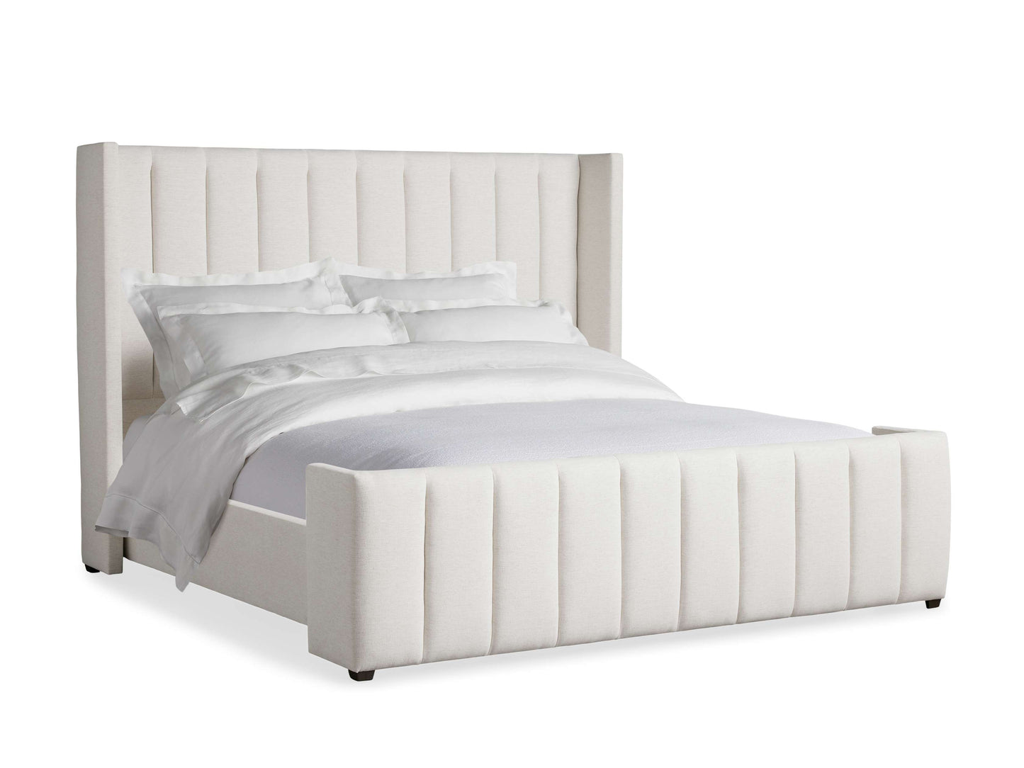 Wyller Channel-Stitched Bed with High Footboard