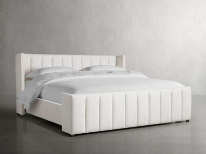 Wyller Channel-Stitched Bed with High Footboard