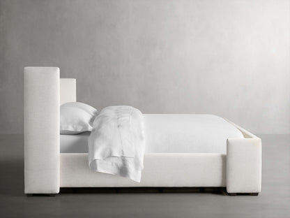 Wyller Channel-Stitched Bed with High Footboard