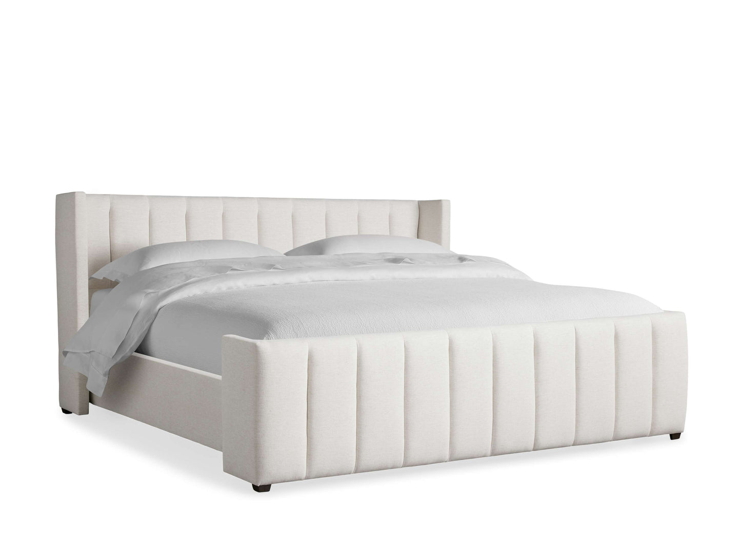 Wyller Channel-Stitched Bed with High Footboard
