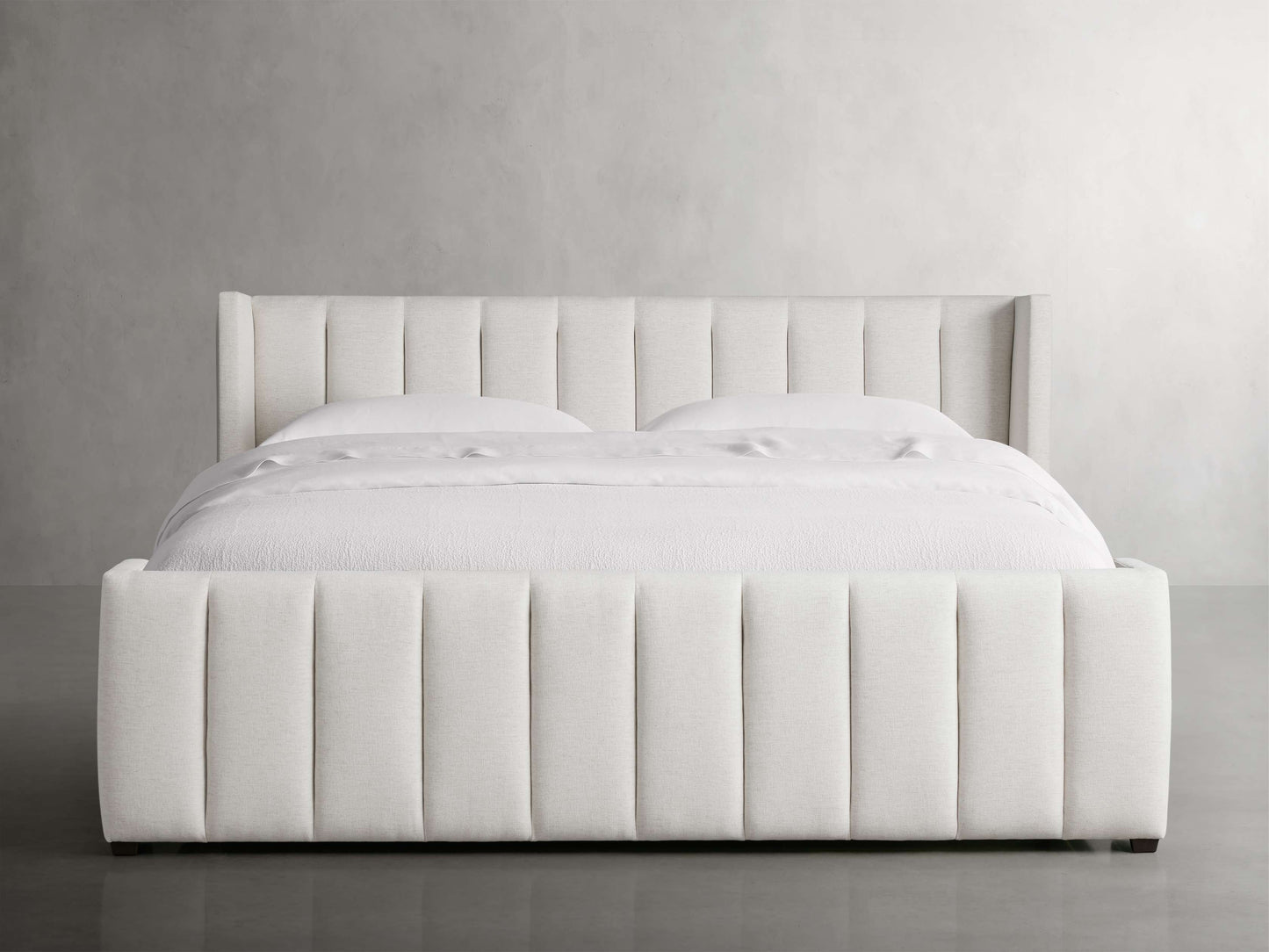 Wyller Channel-Stitched Bed with High Footboard