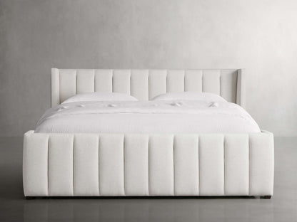 Wyller Channel-Stitched Bed with High Footboard