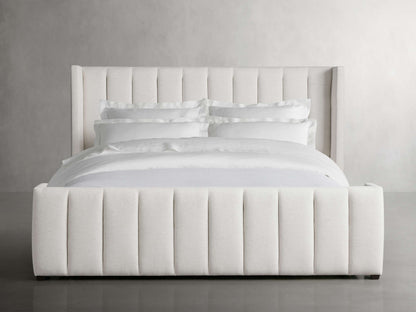 Wyller Channel-Stitched Bed with High Footboard