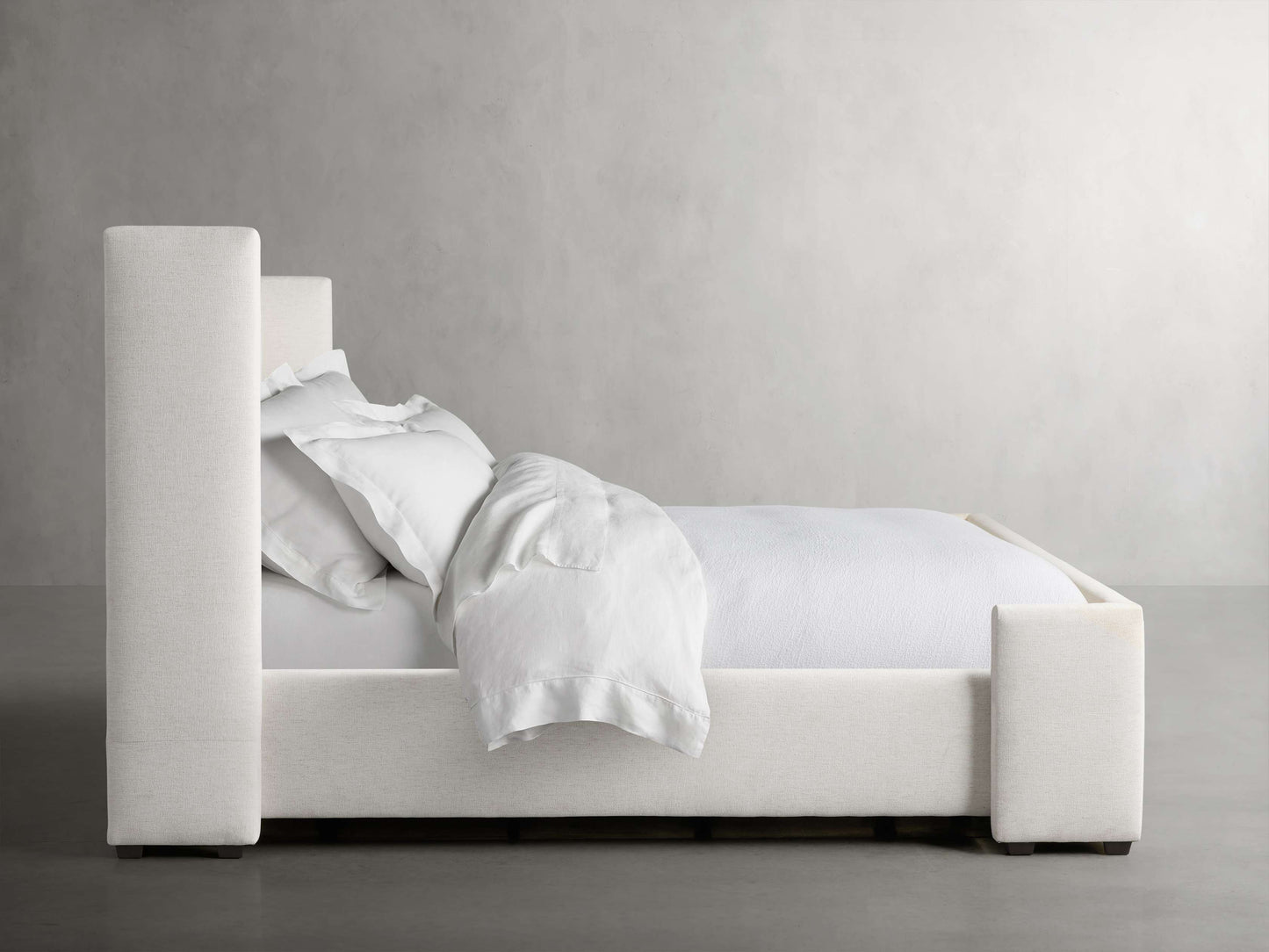 Wyller Channel-Stitched Bed with High Footboard