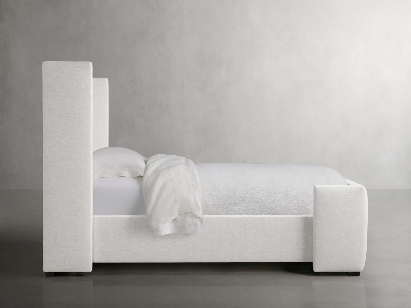 Wyller Channel-Stitched Twin Bed with High Footboard