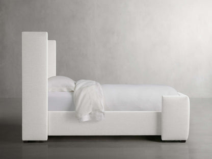 Wyller Channel-Stitched Twin Bed with High Footboard