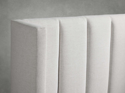 Wyller Channel-Stitched Twin Bed with High Footboard