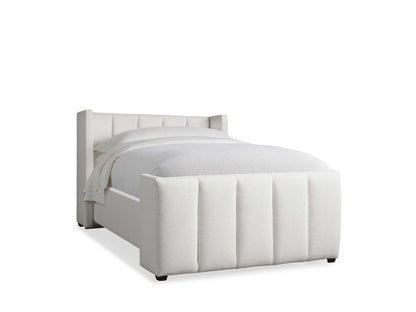 Wyller Channel-Stitched Twin Bed with High Footboard
