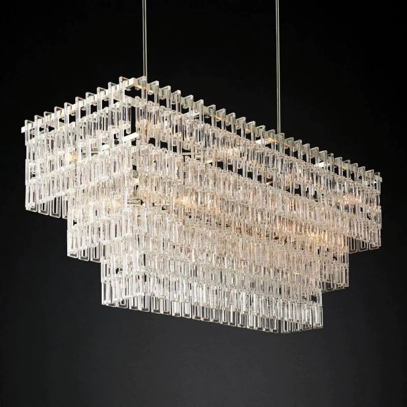 Marigna 3-Tier Rectangle  Living Room Chandelier 60"