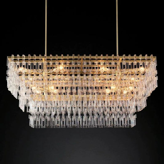 Marigna 3-Tier Rectangle  Living Room Chandelier 60"