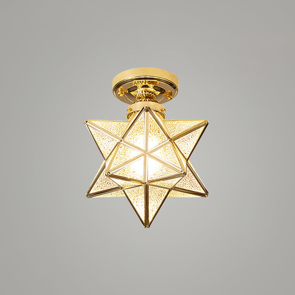 Brass Star Ceiling Light 7.9 Inch